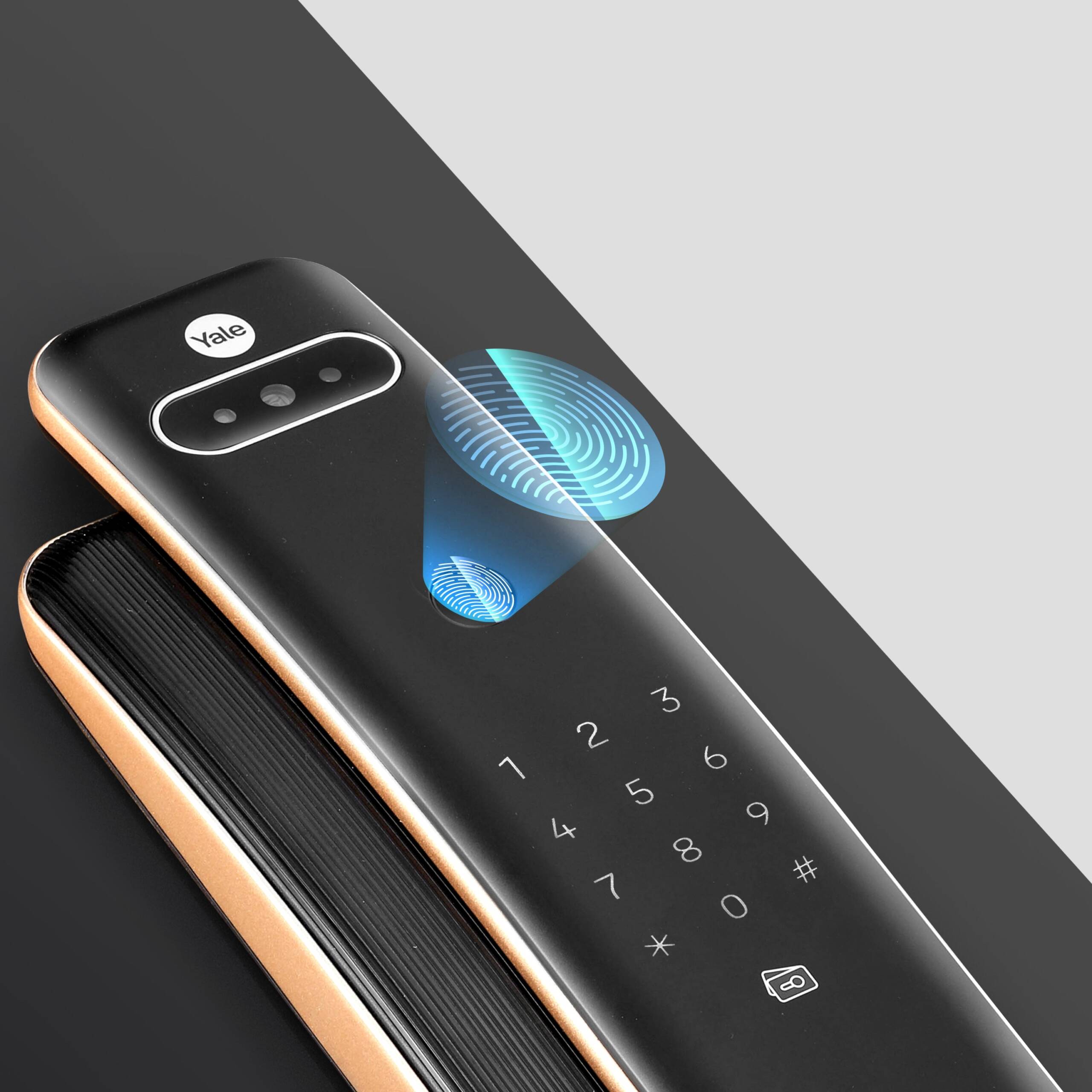 Yale Luna Pro+ Smart Lock with Face scan technology, Fingerprint, PIN, RFID and Manual Key (Bluetooth Module and Wifi Bridge Included) - Image 4