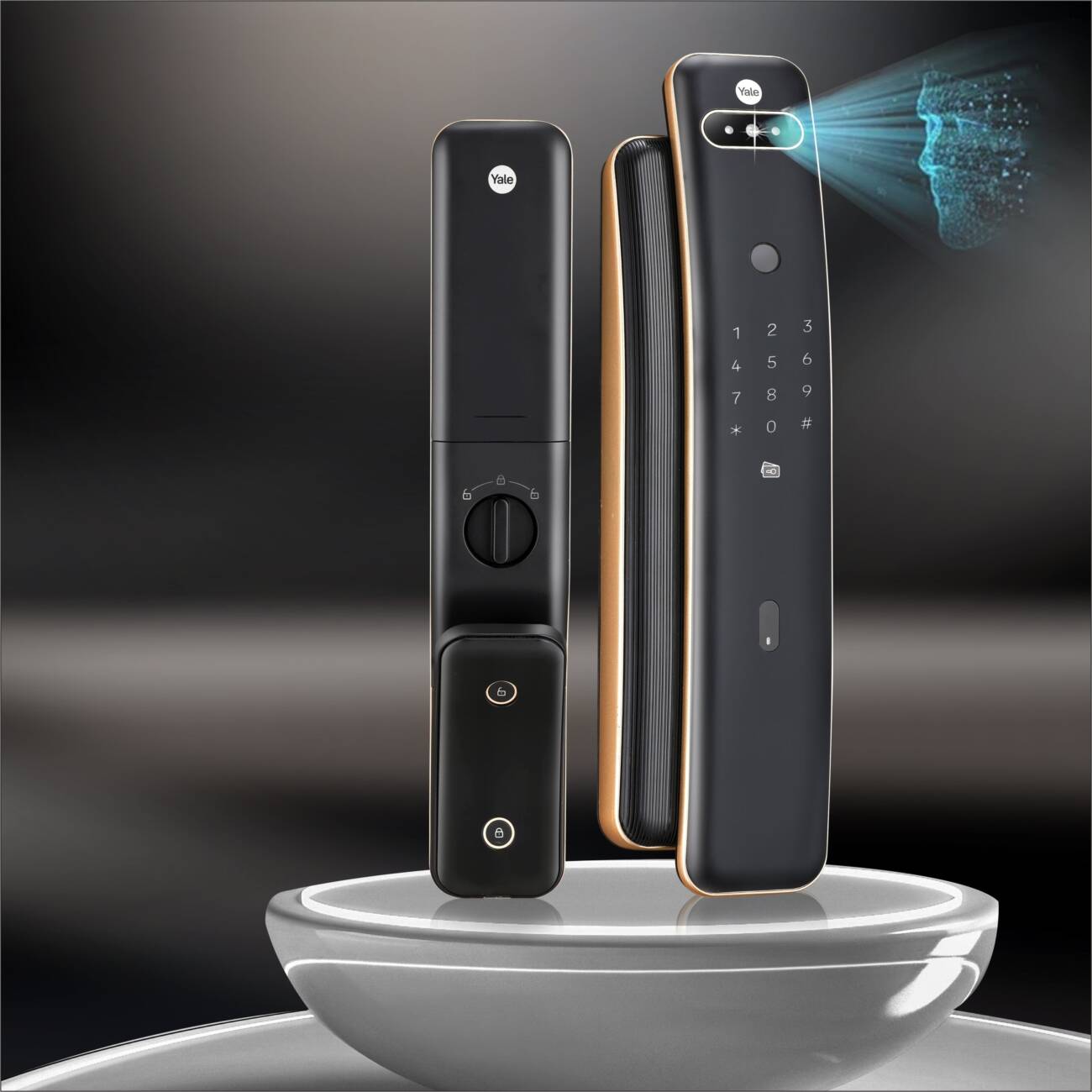 Yale Luna Pro+ Smart Lock with Face scan technology, Fingerprint, PIN, RFID and Manual Key (Bluetooth Module and Wifi Bridge Included) - Image 2