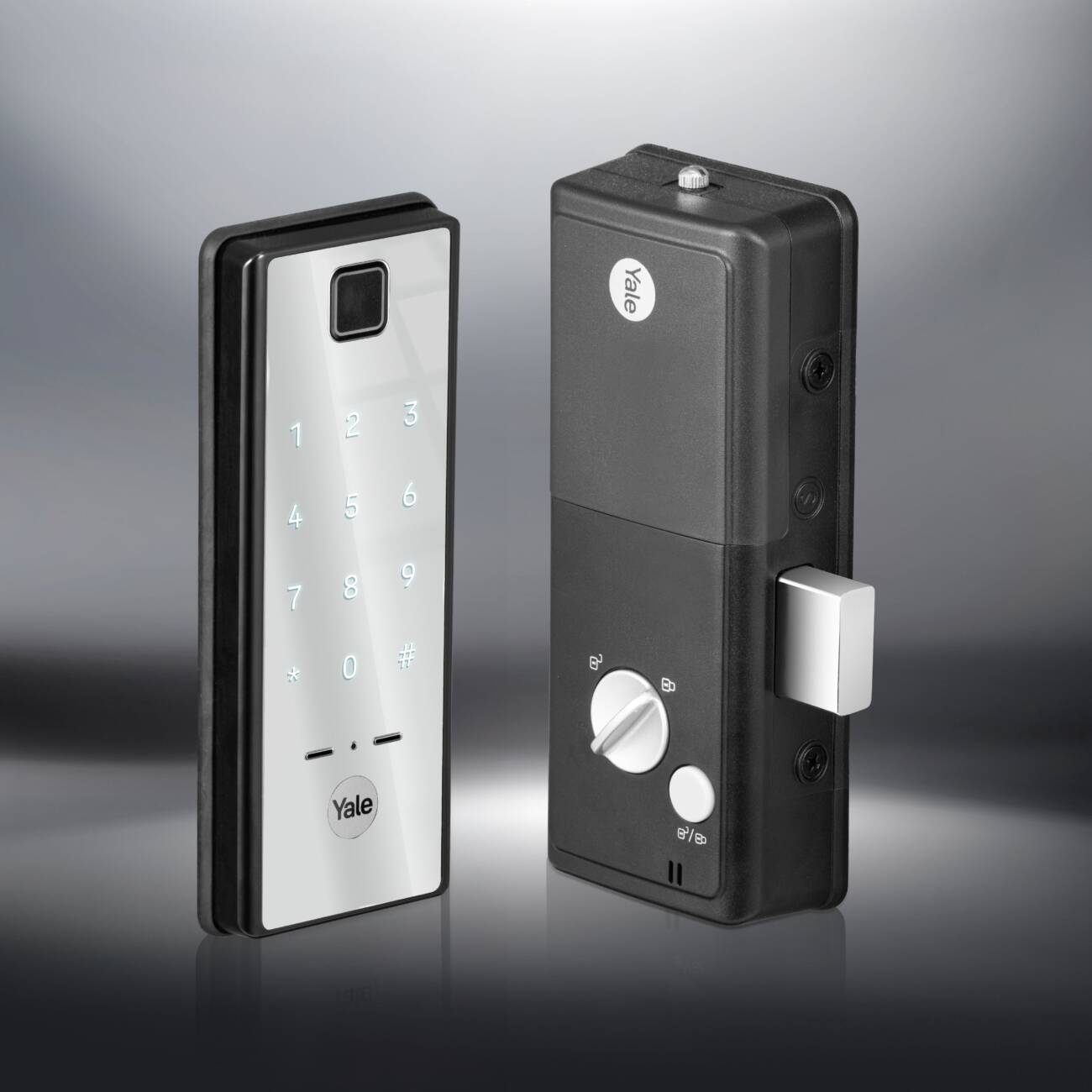 Yale Reflecta Digital Lock, Mirror finish with PIN and Fingerprint access - Image 2